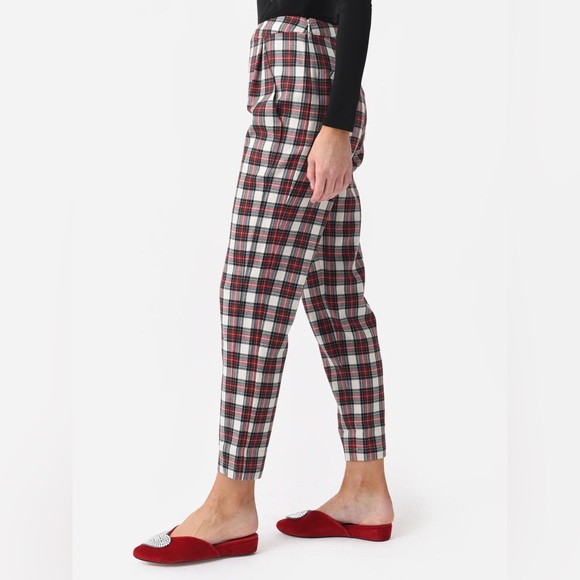 NWT Hunter Bell Melina Plaid Wool Pants 8 - Picture 6 of 12